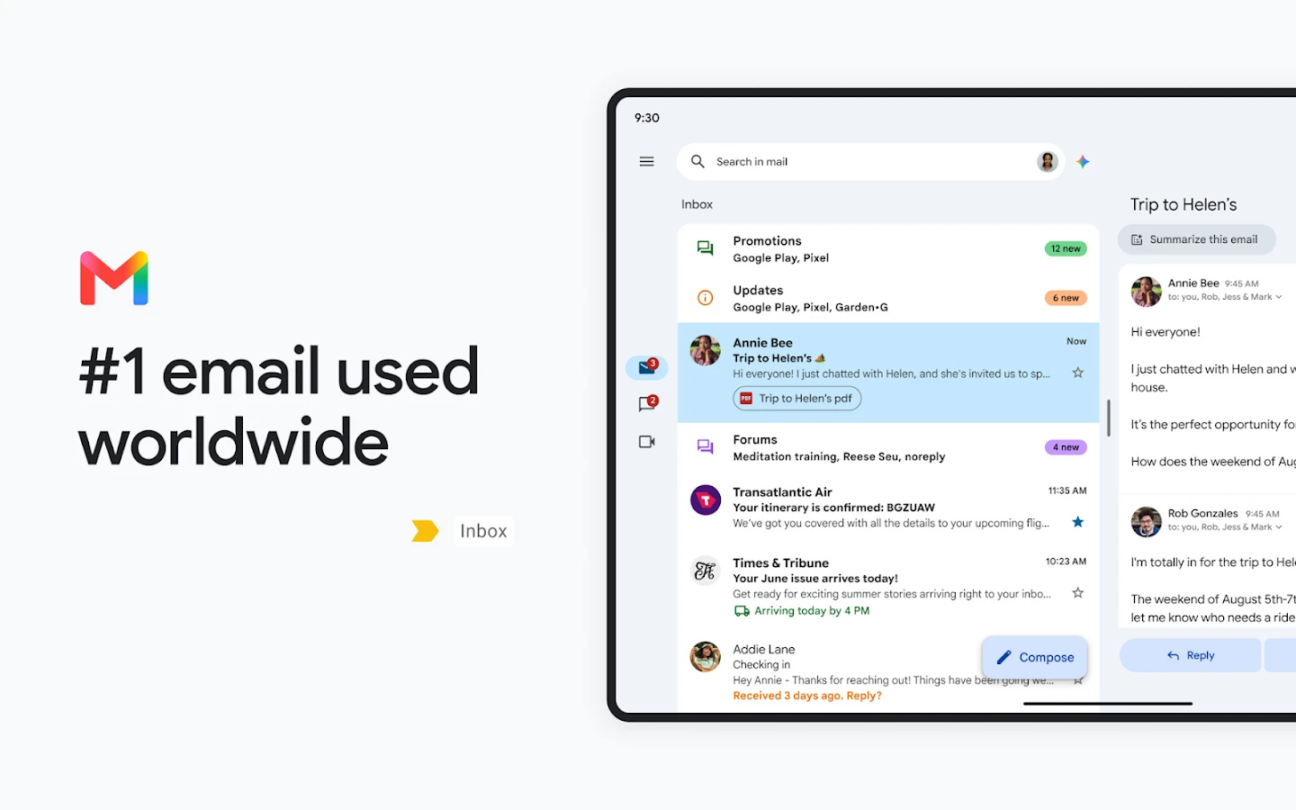 Gmail app store screenshot 9 — Communication (Android)