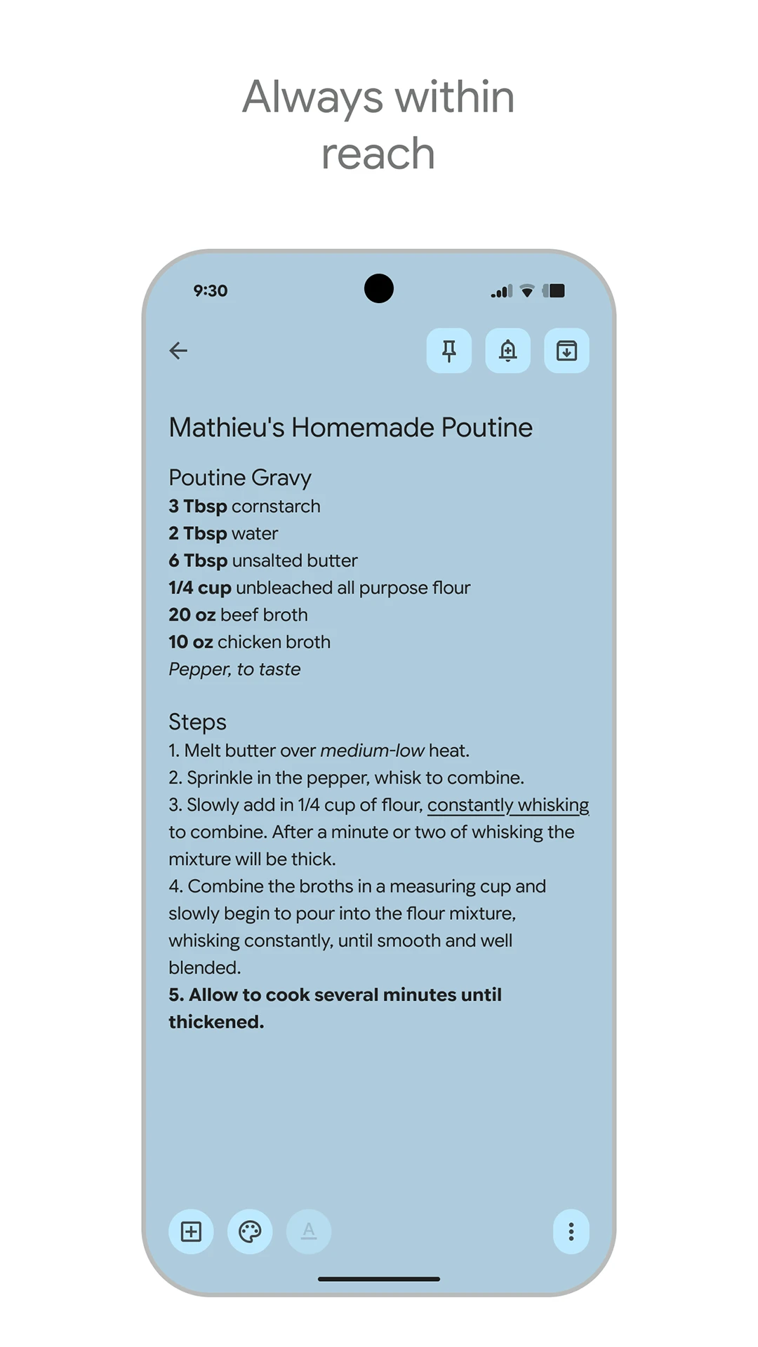 Google Keep - Notes and lists app store screenshot 2 — Productivity (Android)
