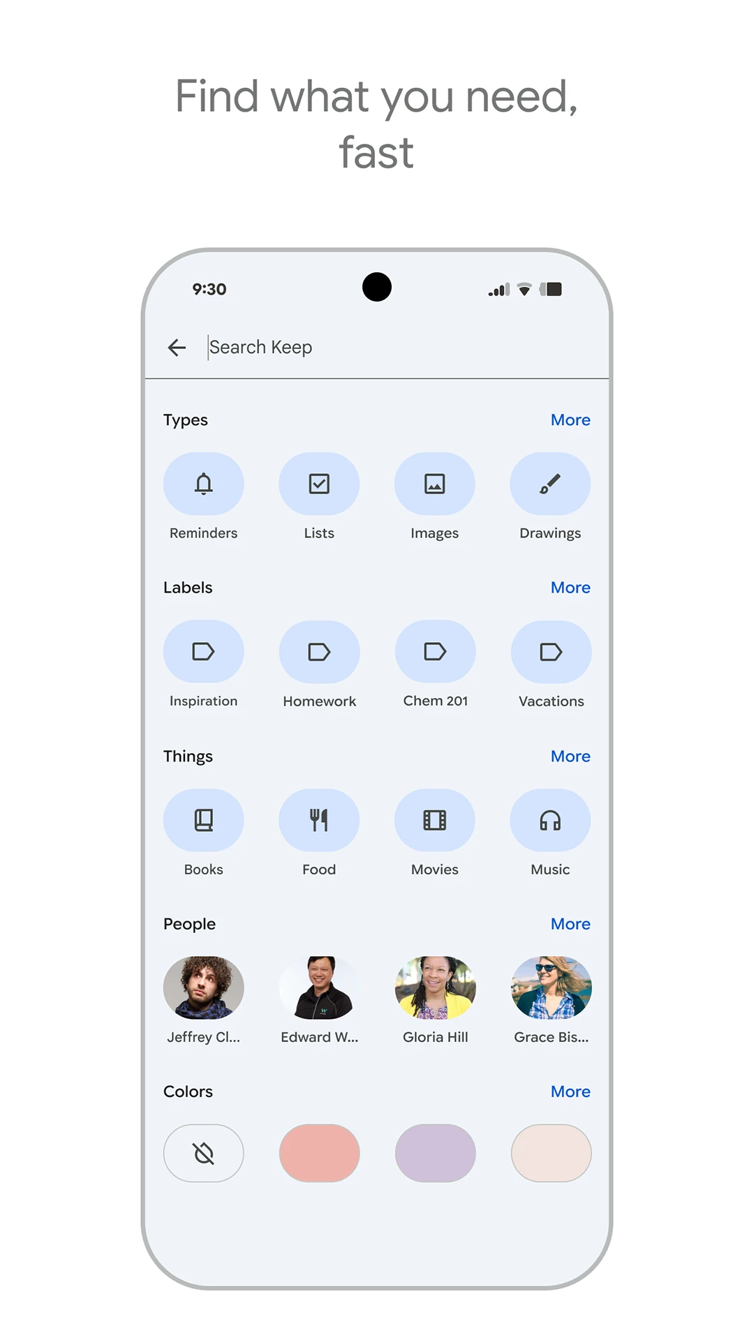 Google Keep - Notes and lists app store screenshot 4 — Productivity (Android)