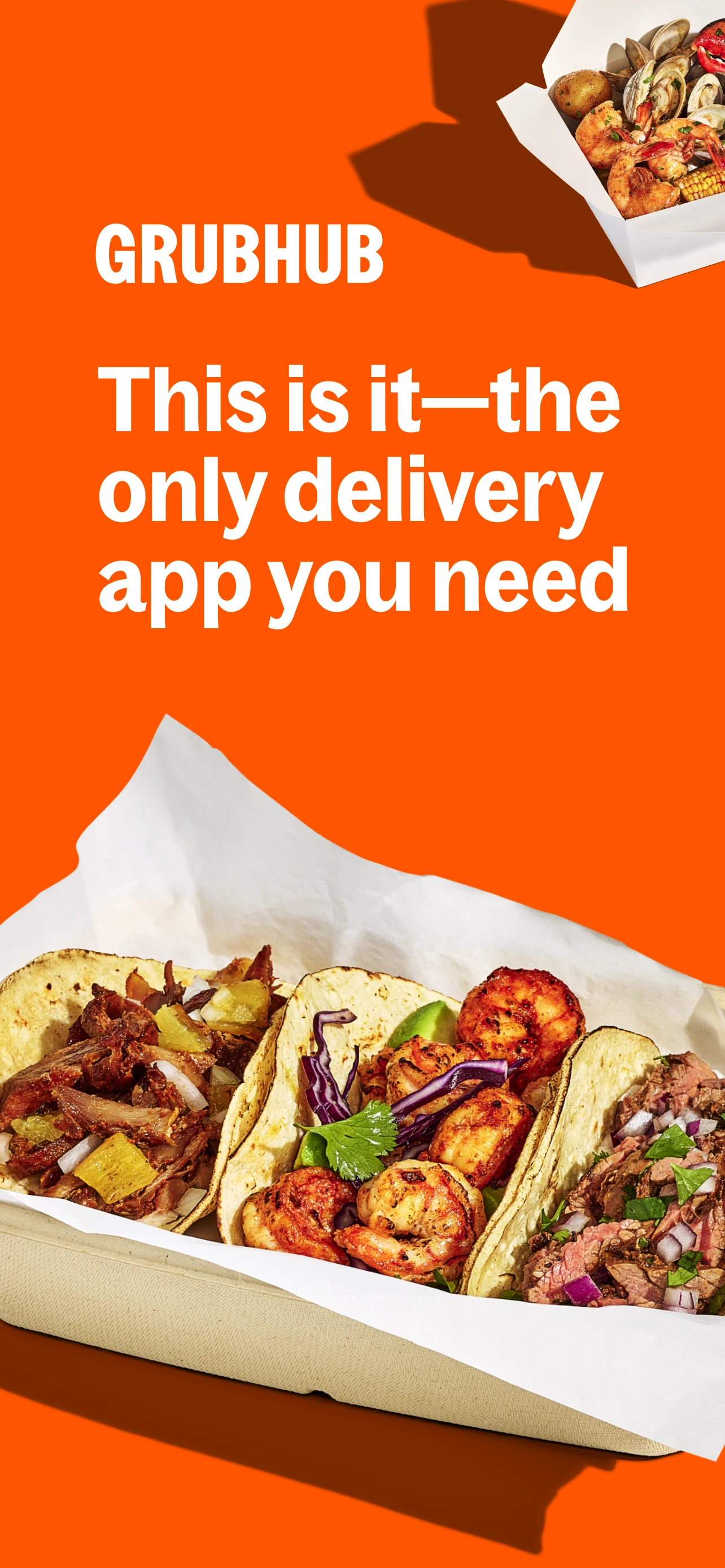 Grubhub: Food Delivery app store screenshot 1 — Food And Drink (Android)