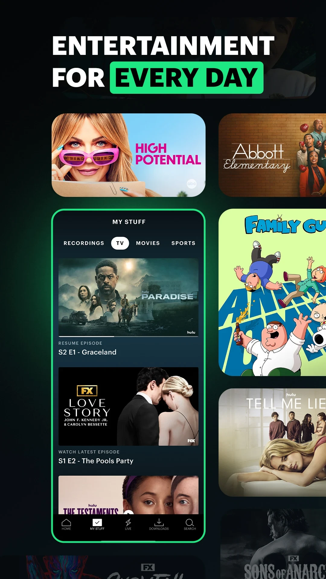 Hulu: Stream TV shows & movies app store screenshot 1 — Entertainment (Android)