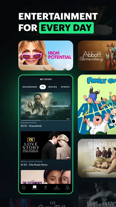 Hulu: Stream TV shows & movies app store screenshot 1 — Entertainment (Android)