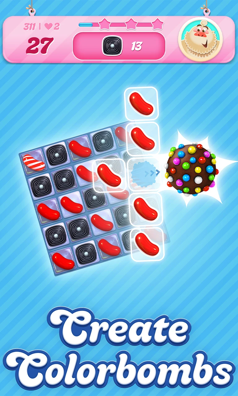 Candy Crush Saga app store screenshot 1 — Game Puzzle (Android)