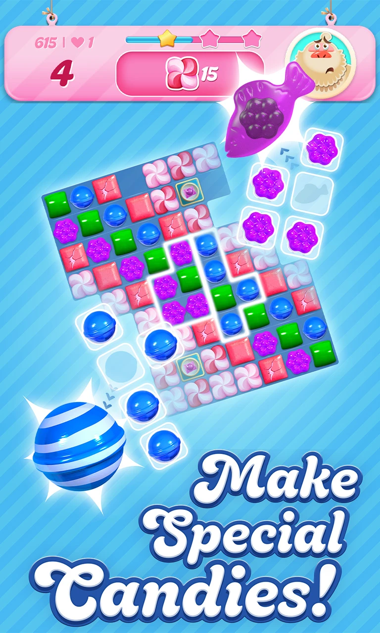 Candy Crush Saga app store screenshot 2 — Game Puzzle (Android)