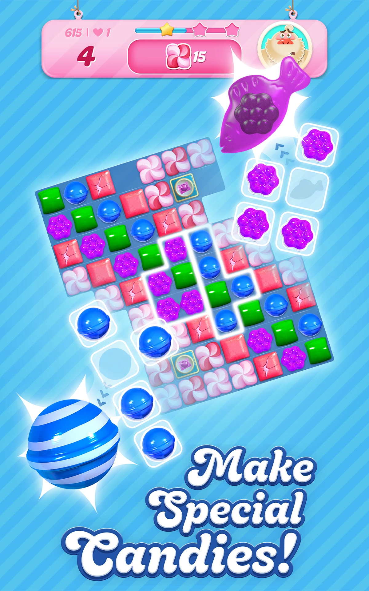 Candy Crush Saga app store screenshot 8 — Game Puzzle (Android)