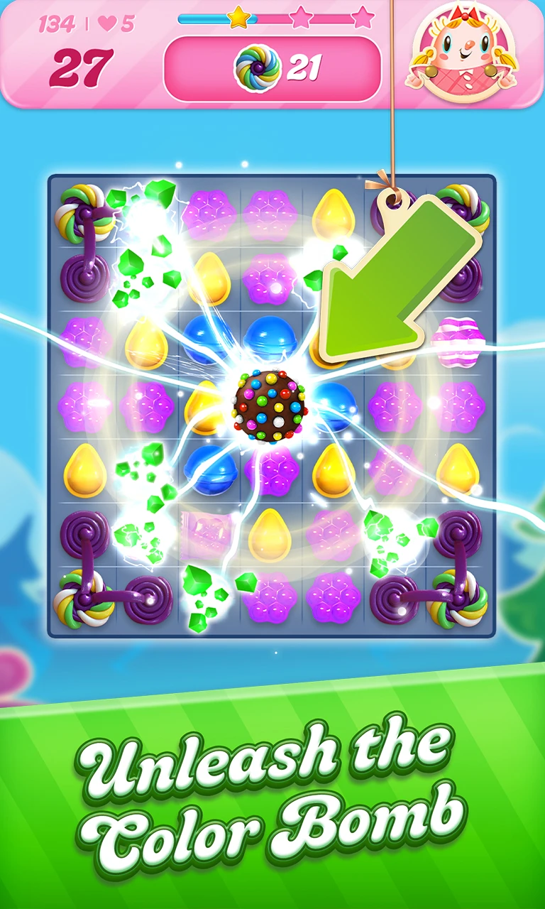 Candy Crush Saga app store screenshot 2 — Game Puzzle (Android)