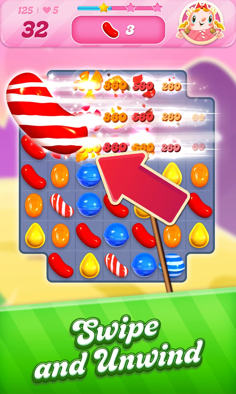 Candy Crush Saga app store screenshot 3 — Game Puzzle (Android)