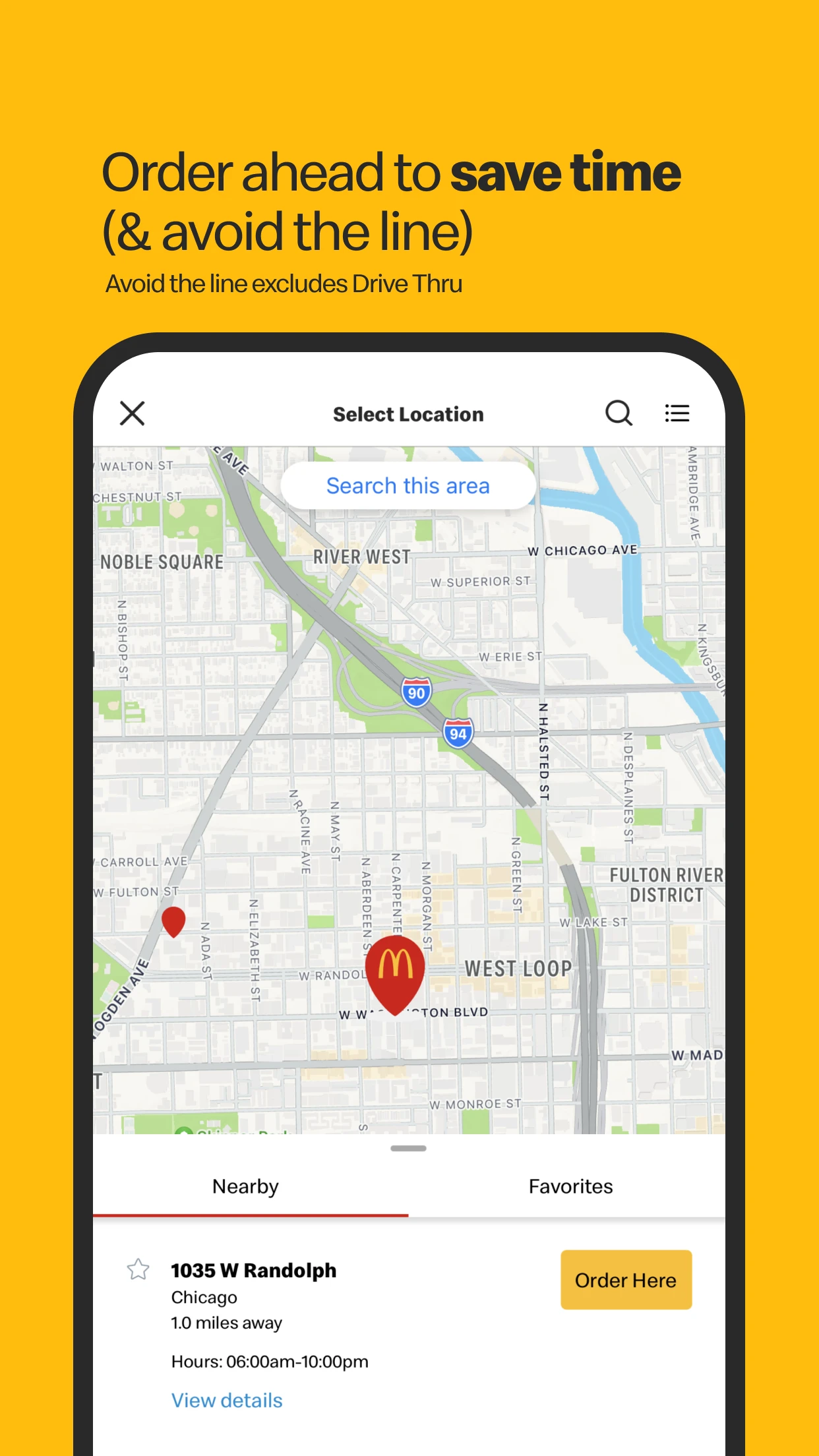 McDonald's app store screenshot 1 — Food And Drink (Android)