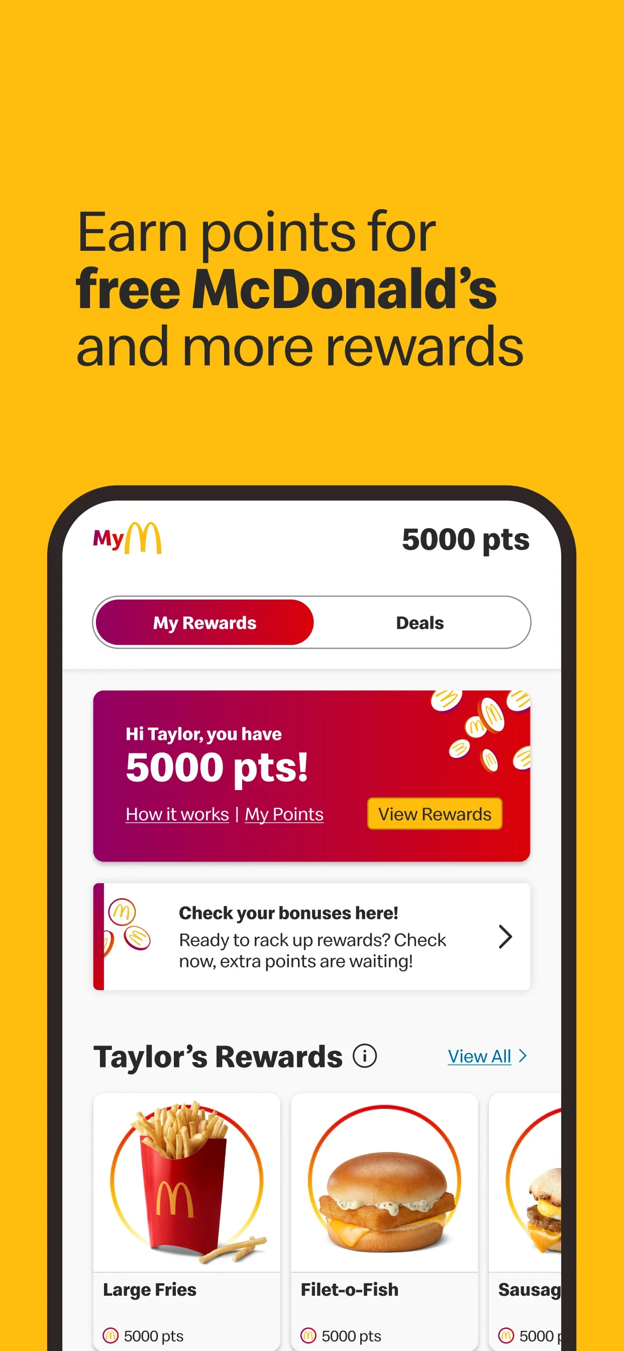 McDonald's app store screenshot 5 — Food And Drink (Android)