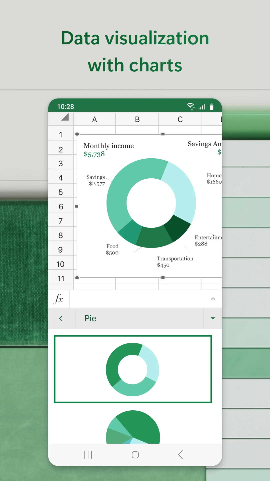 Microsoft Excel: Spreadsheets app store screenshot 3 — Productivity (Android)