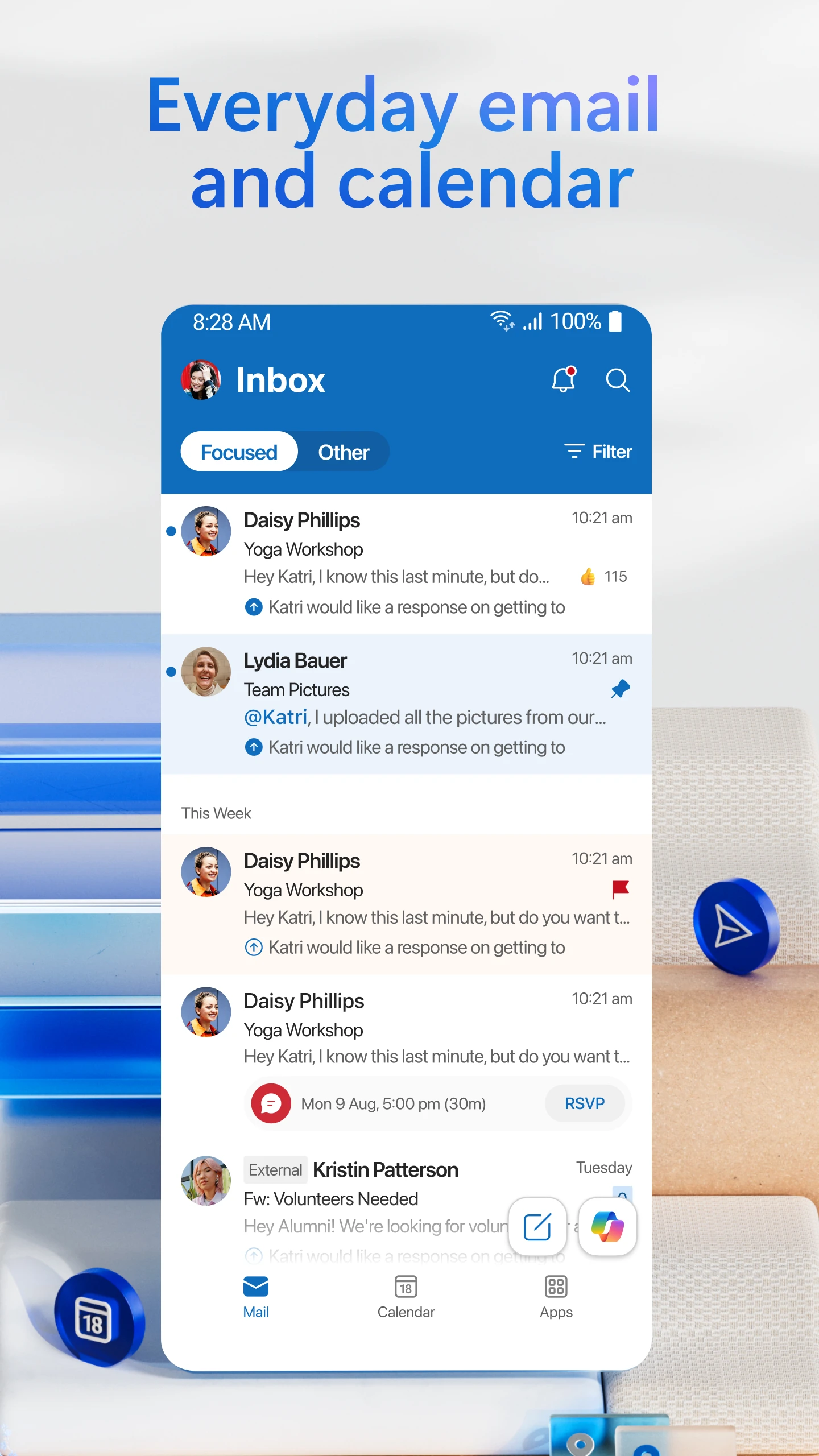Microsoft Outlook app store screenshot 1 — Productivity (Android)
