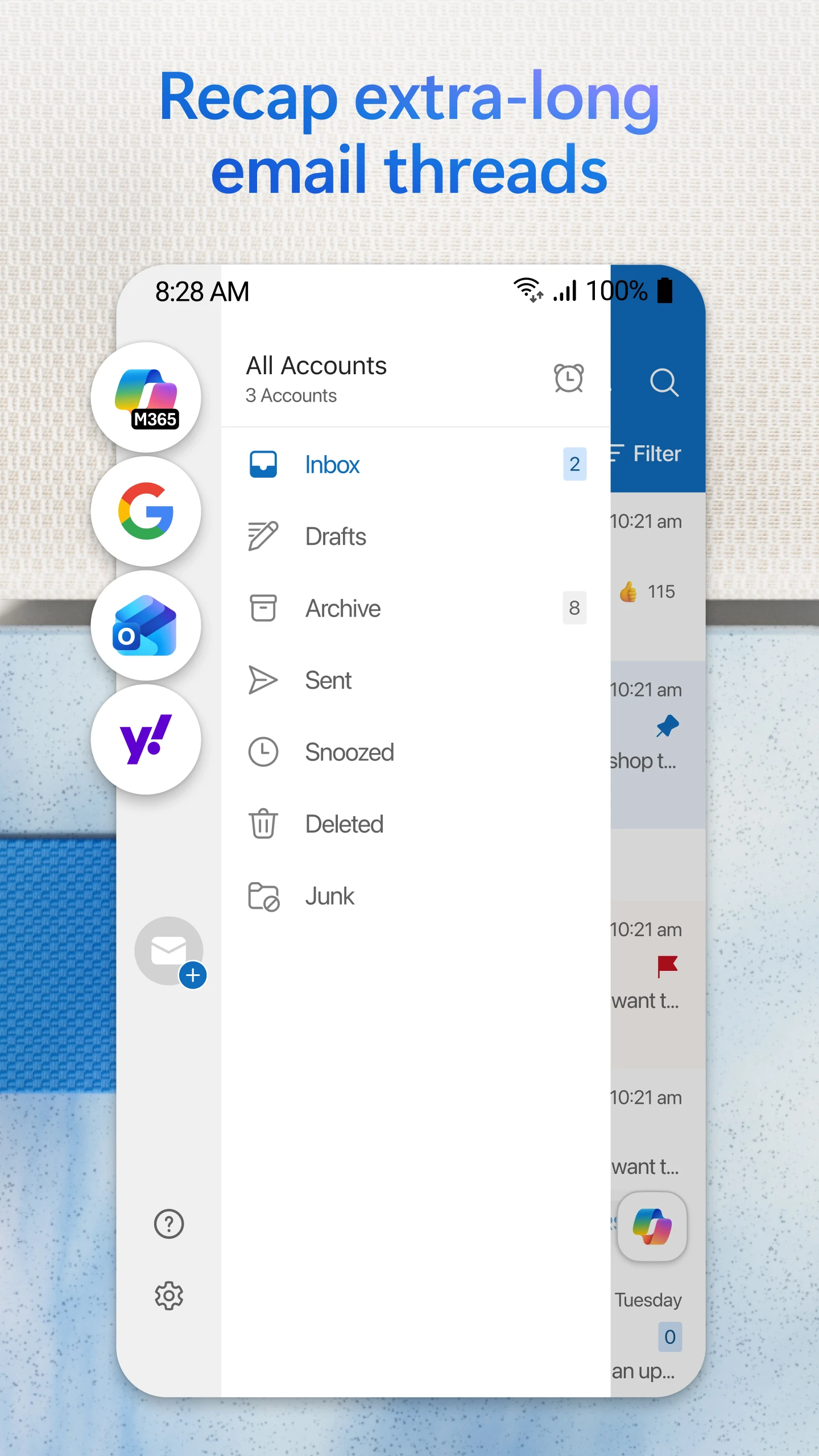 Microsoft Outlook app store screenshot 2 — Productivity (Android)