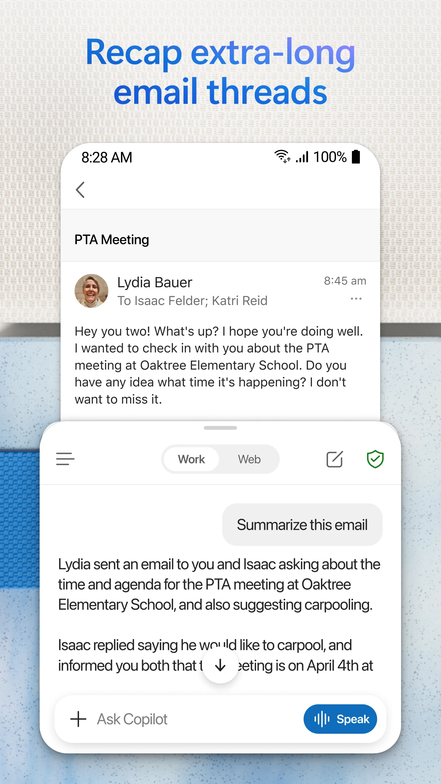 Microsoft Outlook app store screenshot 3 — Productivity (Android)