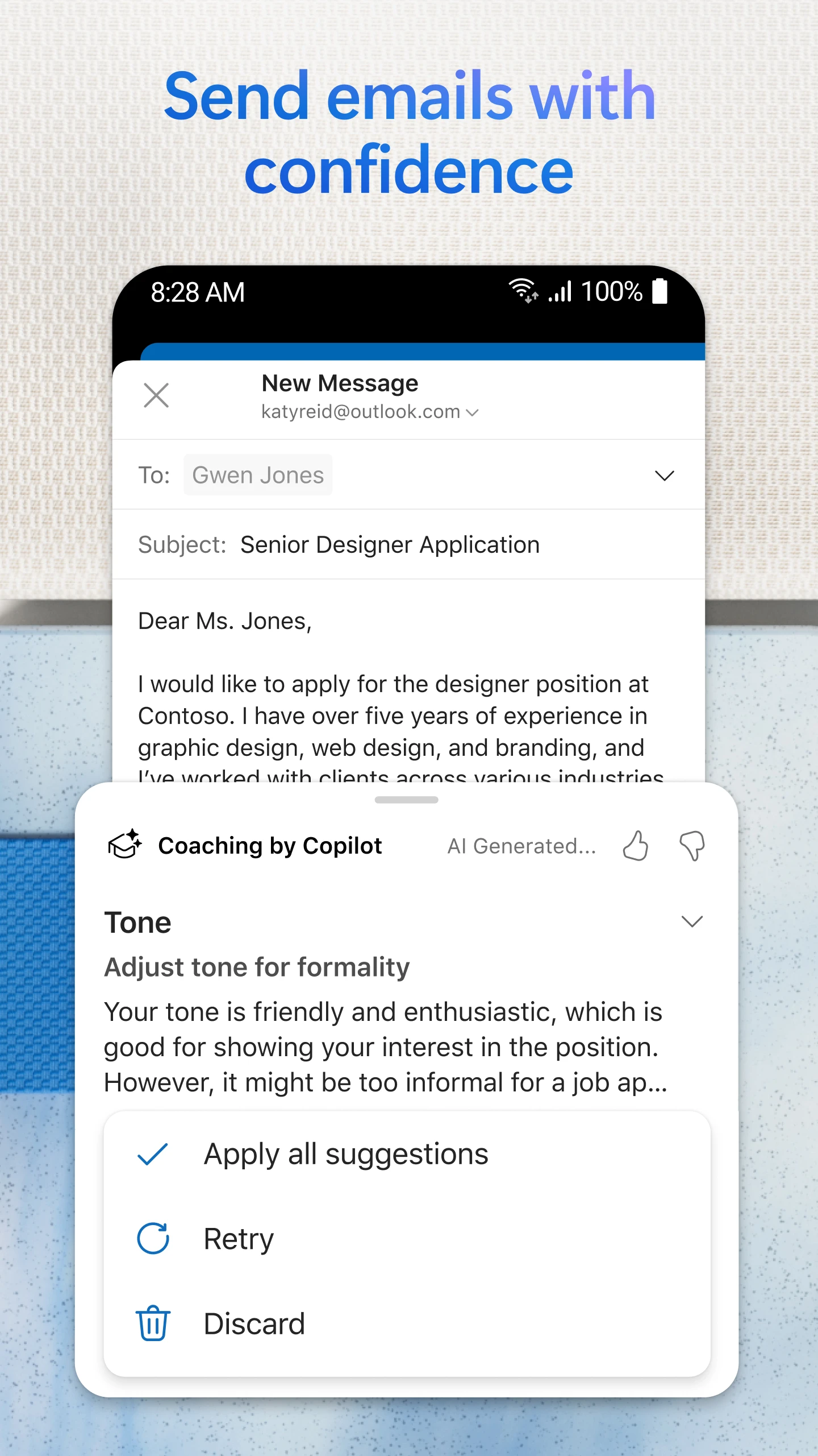 Microsoft Outlook app store screenshot 5 — Productivity (Android)