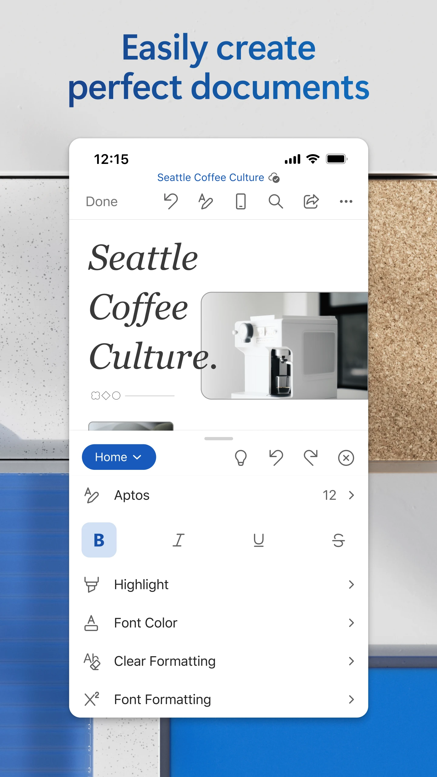 Microsoft Word: Edit Documents app store screenshot 3 — Productivity (Android)