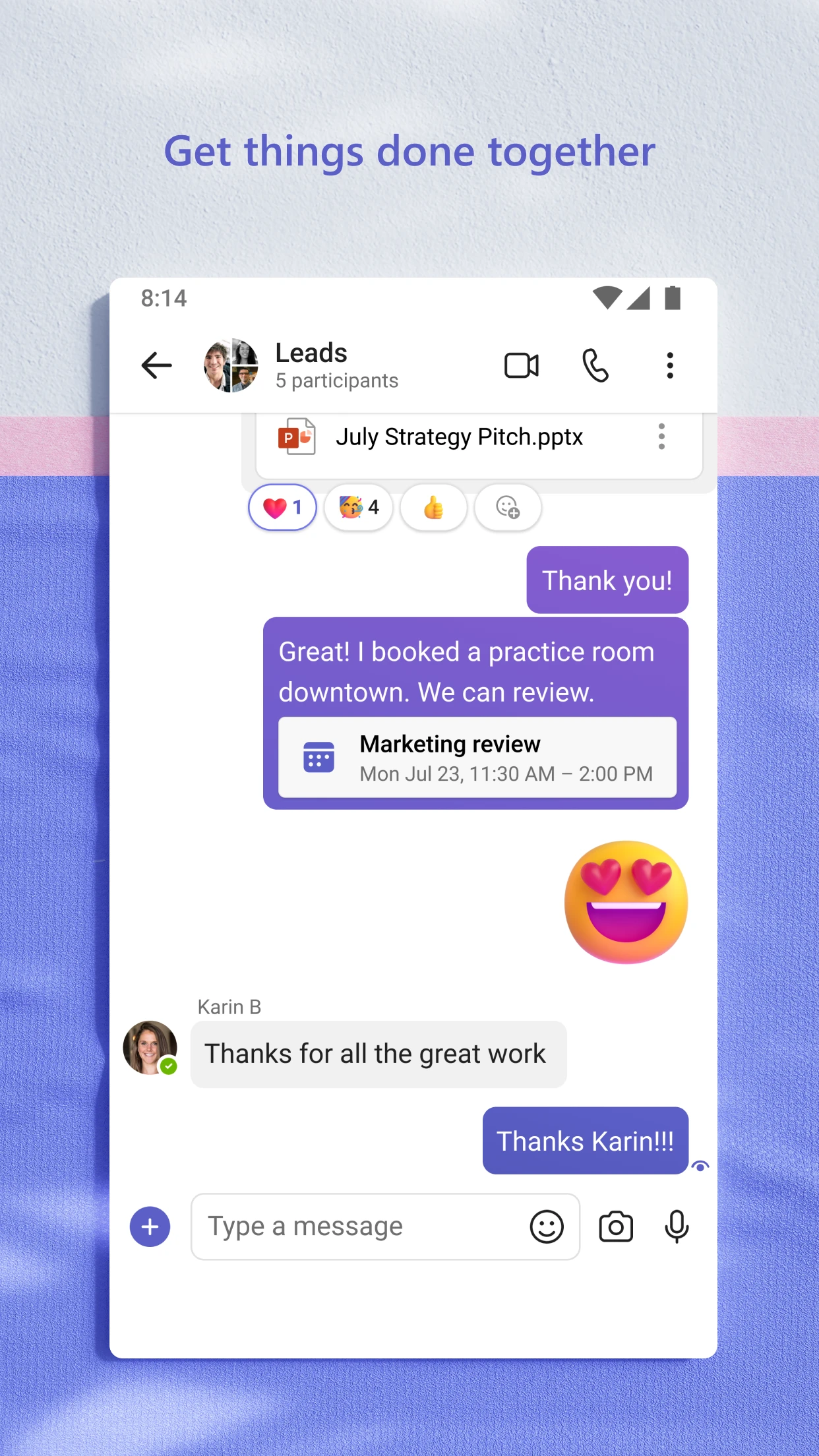 Microsoft Teams app store screenshot 7 — Business (Android)
