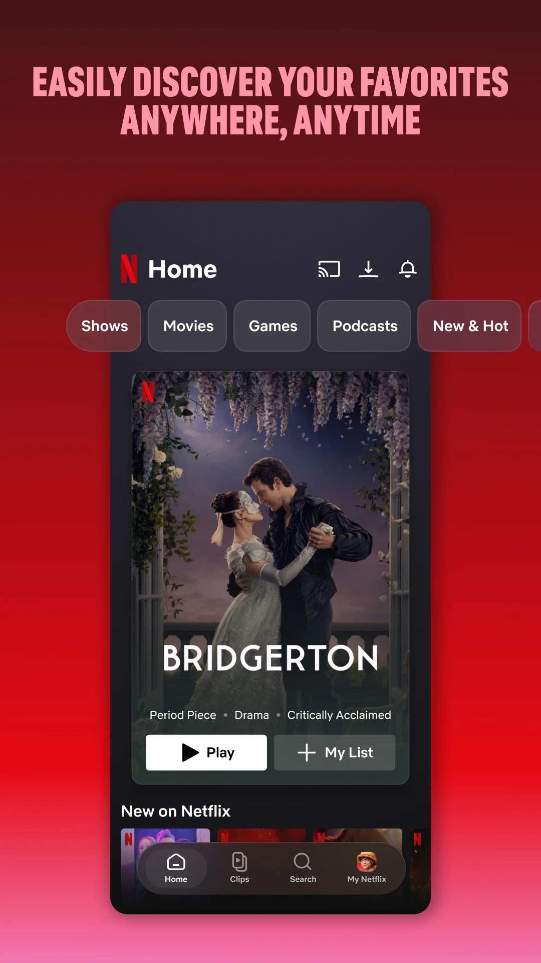 Netflix app store screenshot 1 — Entertainment (Android)