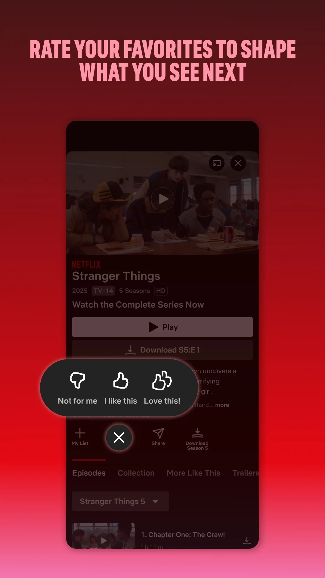 Netflix app store screenshot 4 — Entertainment (Android)
