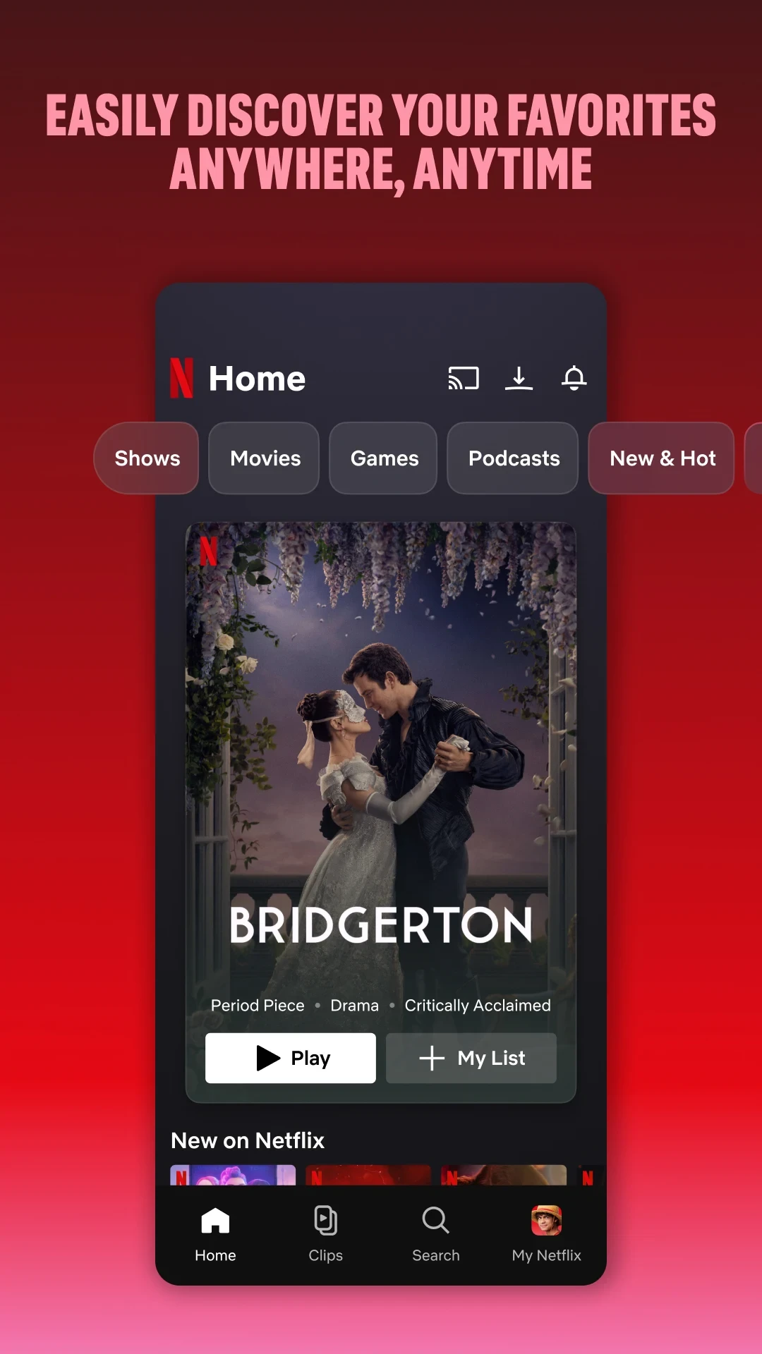 Netflix app store screenshot 1 — Entertainment (Android)