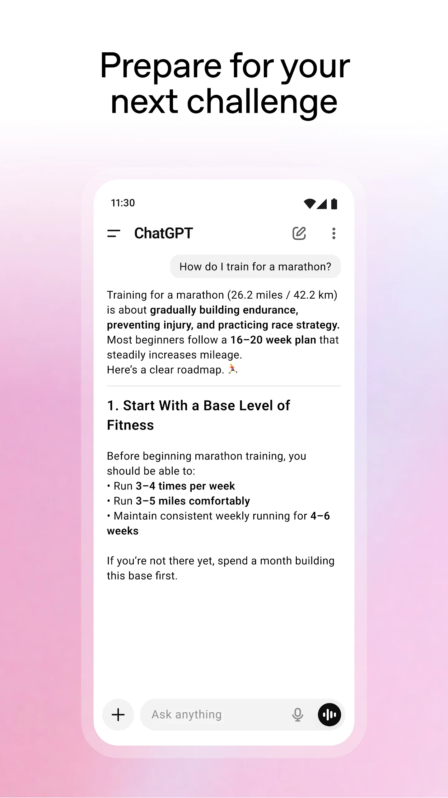 ChatGPT app store screenshot 3 — Productivity (Android)