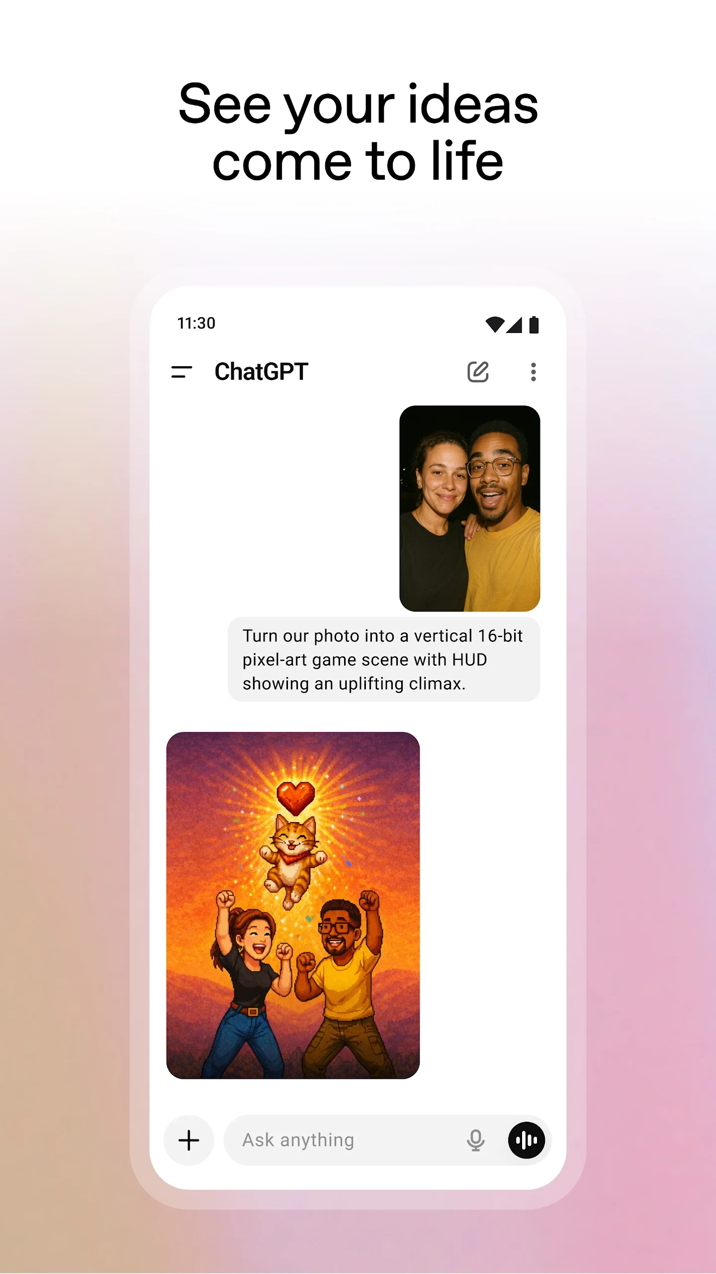ChatGPT app store screenshot 1 — Productivity (Android)