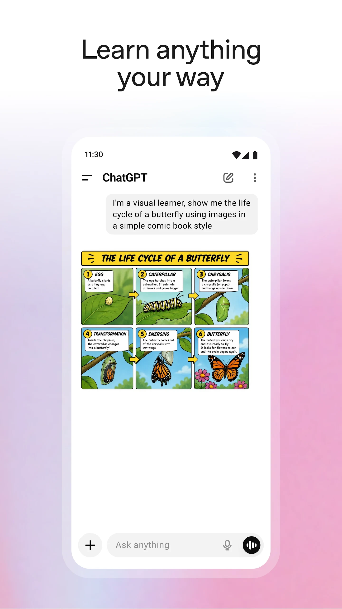 ChatGPT app store screenshot 2 — Productivity (Android)