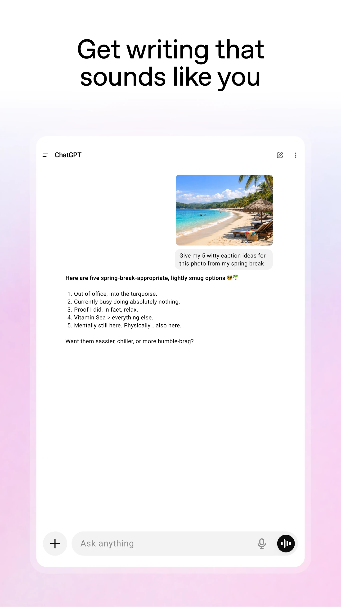 ChatGPT app store screenshot 20 — Productivity (Android)