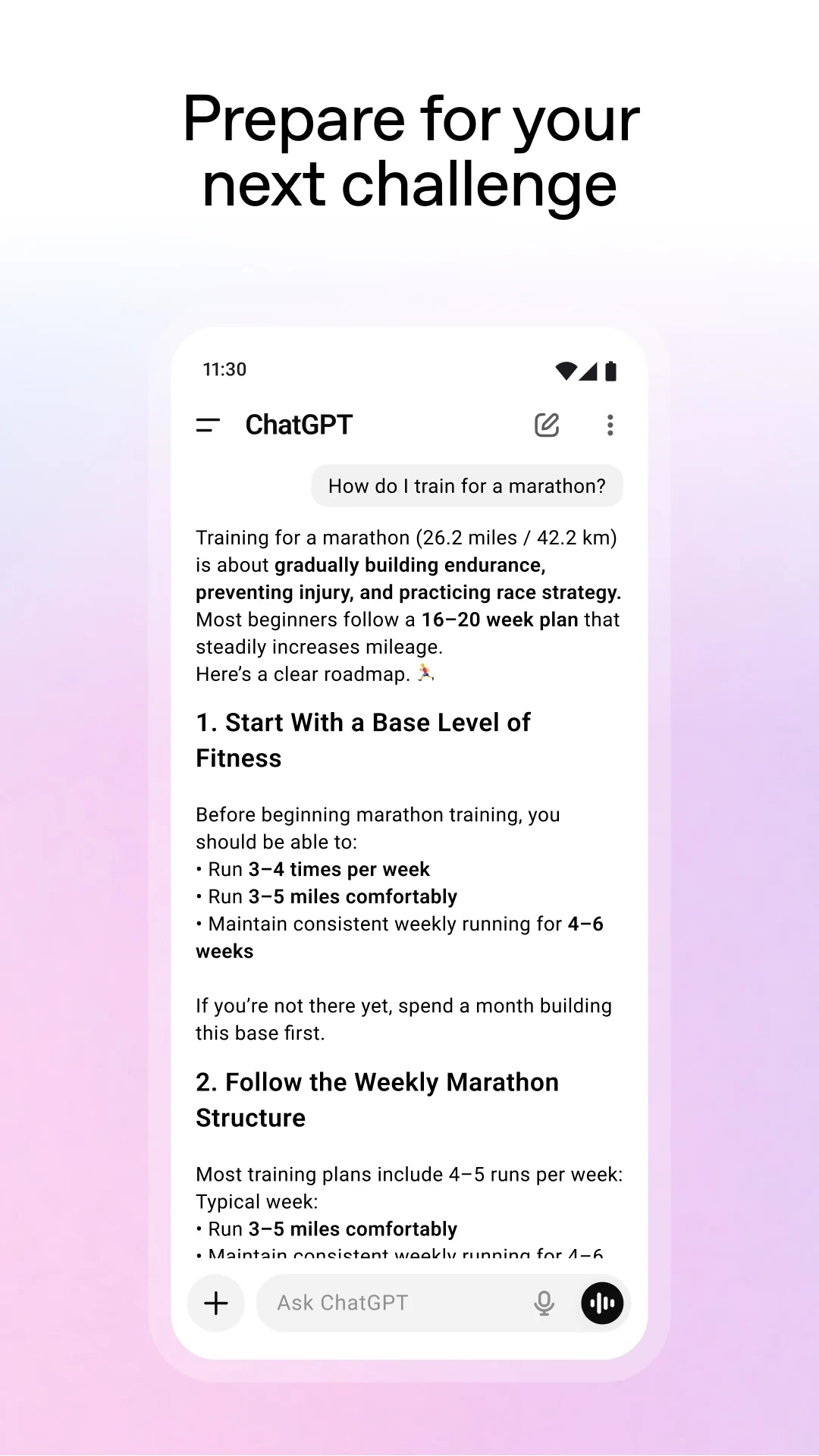 ChatGPT app store screenshot 5 — Productivity (Android)