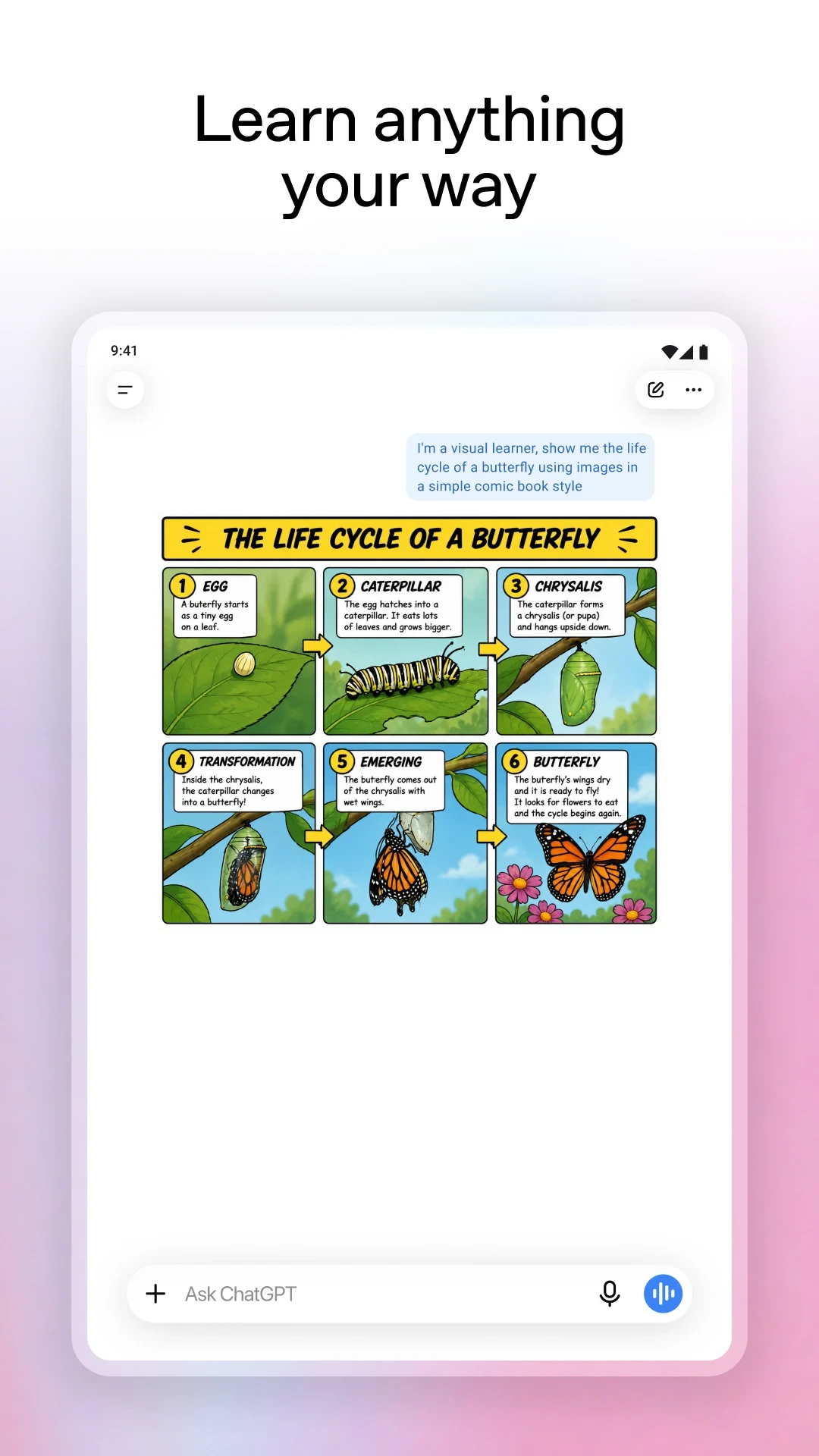 ChatGPT app store screenshot 10 — Productivity (Android)