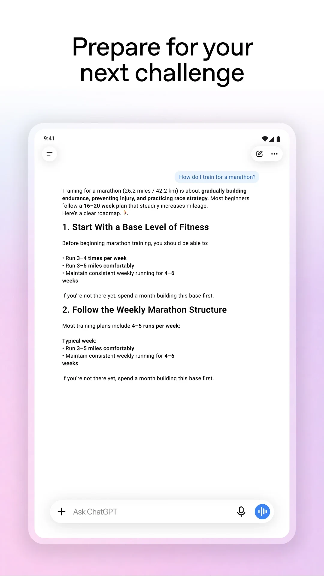 ChatGPT app store screenshot 13 — Productivity (Android)