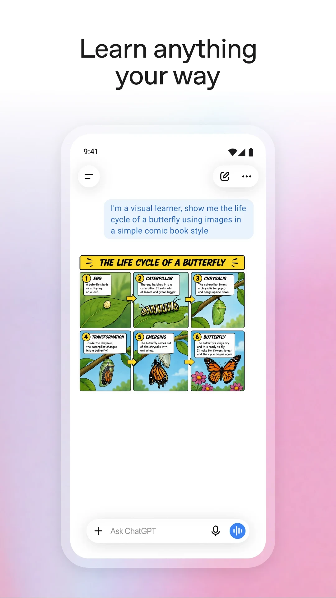 ChatGPT app store screenshot 2 — Productivity (Android)