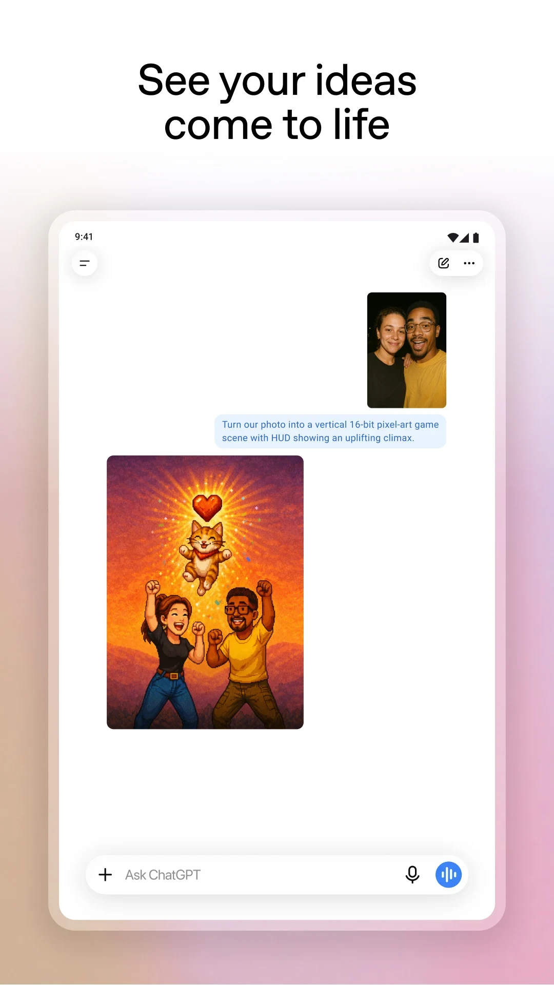 ChatGPT app store screenshot 9 — Productivity (Android)
