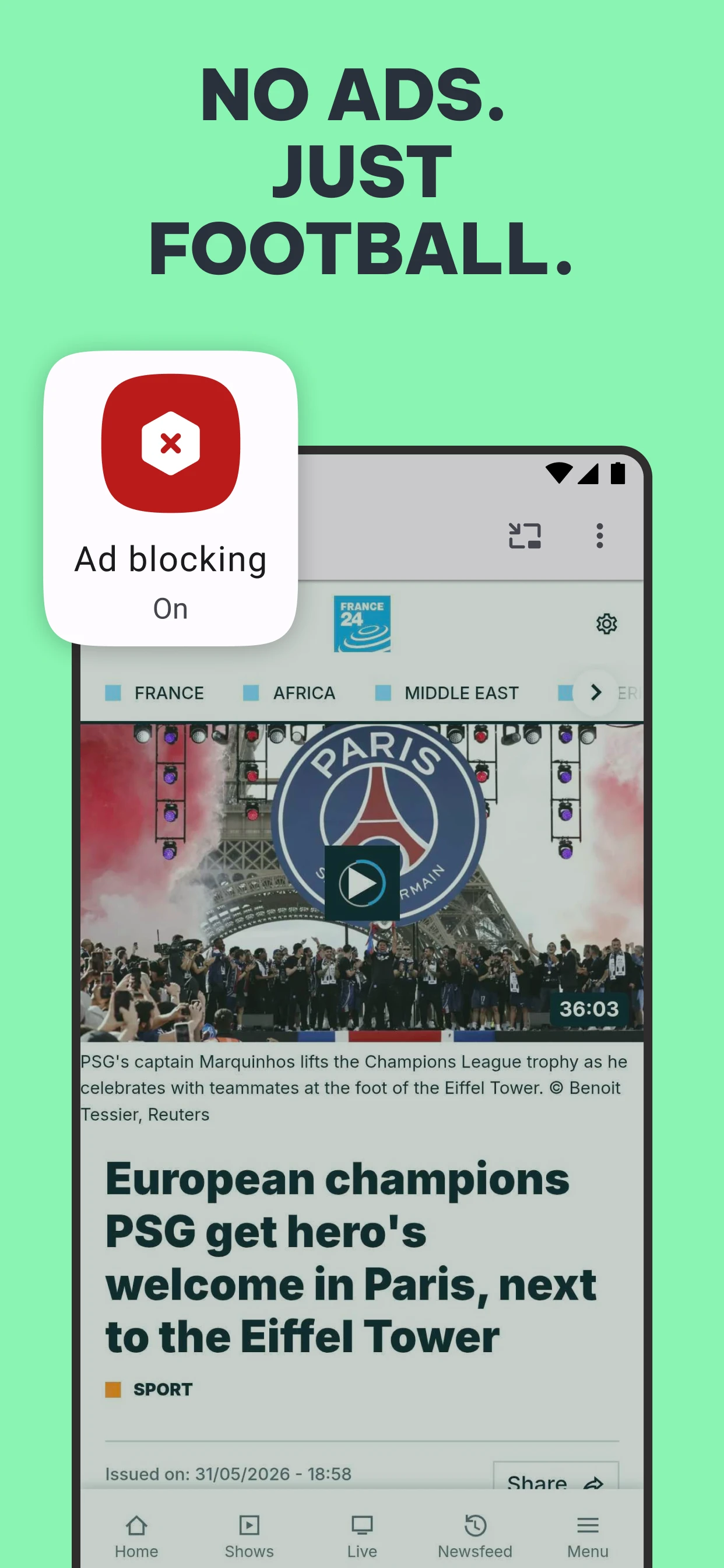 Opera: Private Web Browser app store screenshot 4 — Communication (Android)