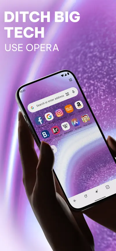 Opera: Private Web Browser app store screenshot 1 — Communication (Android)