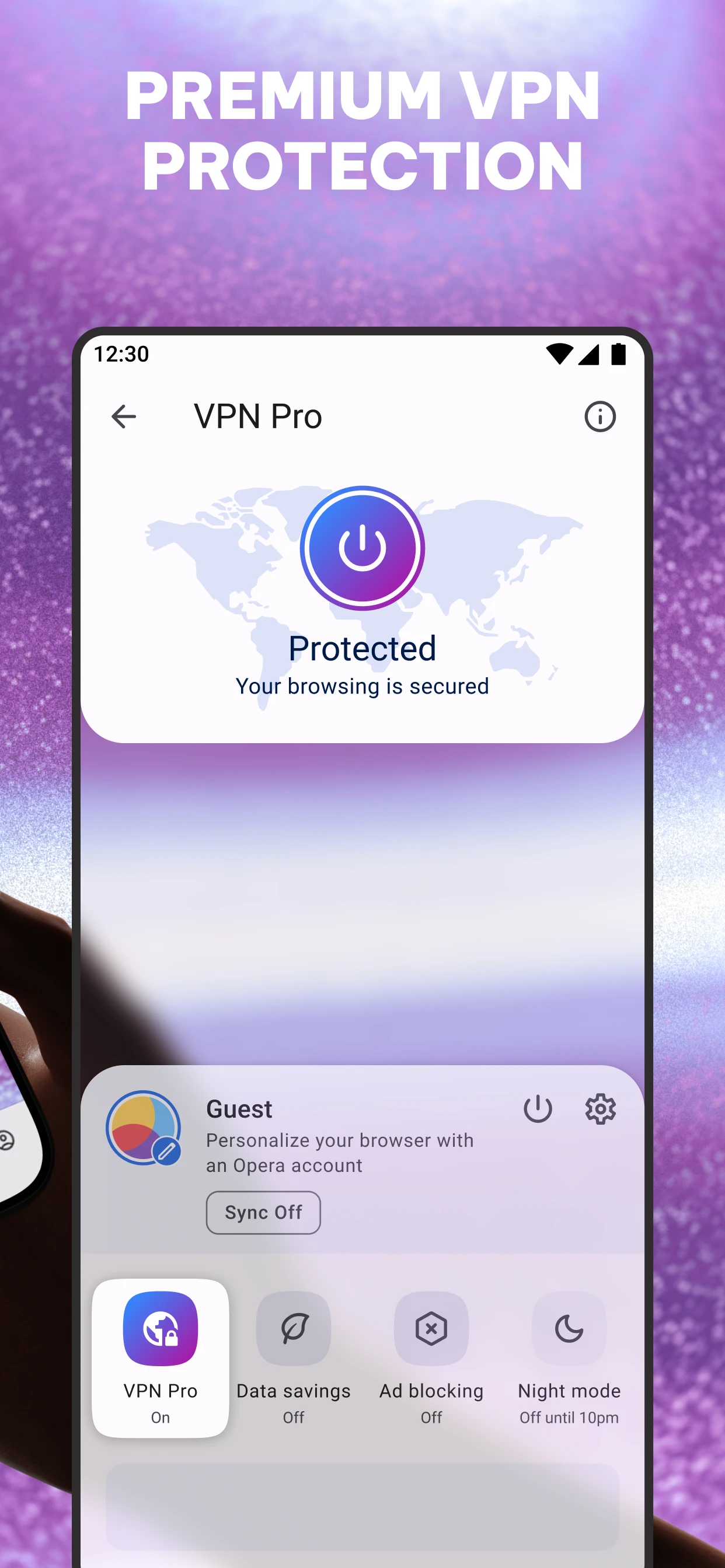 Opera: Private Web Browser app store screenshot 2 — Communication (Android)