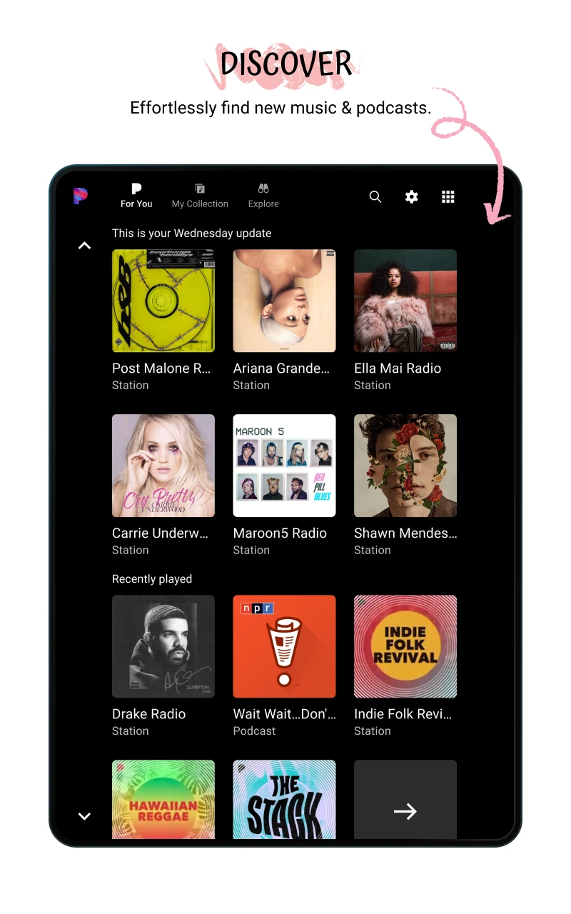 Pandora - Music & Podcasts app store screenshot 27 — Music And Audio (Android)