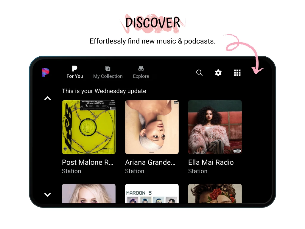 Pandora - Music & Podcasts app store screenshot 29 — Music And Audio (Android)
