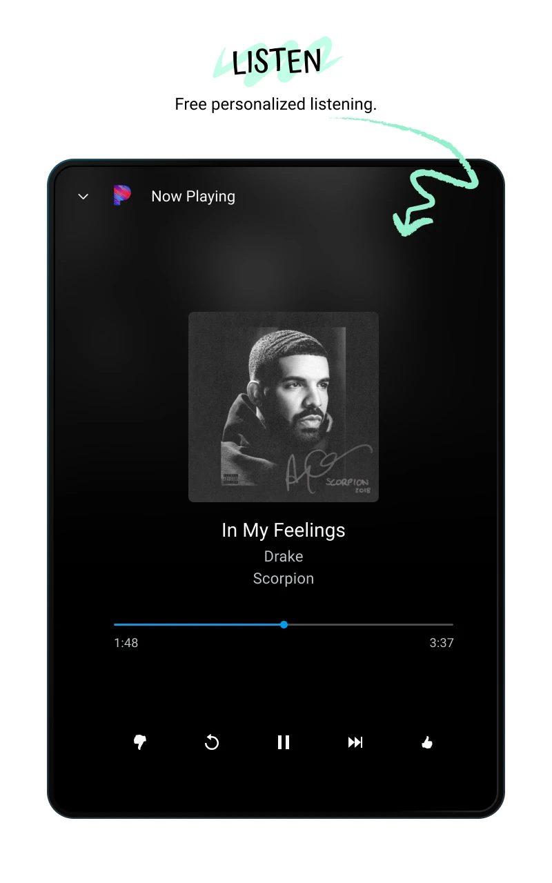 Pandora - Music & Podcasts app store screenshot 30 — Music And Audio (Android)