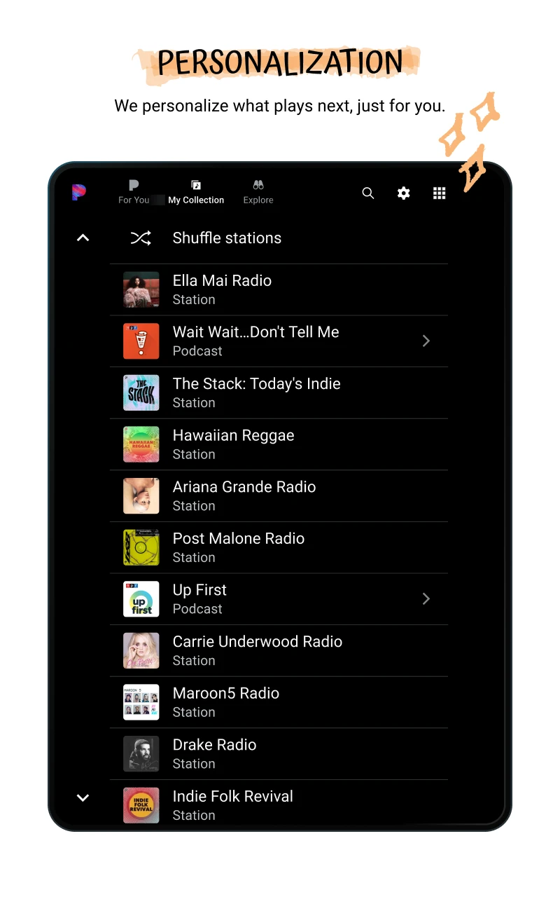 Pandora - Music & Podcasts app store screenshot 31 — Music And Audio (Android)