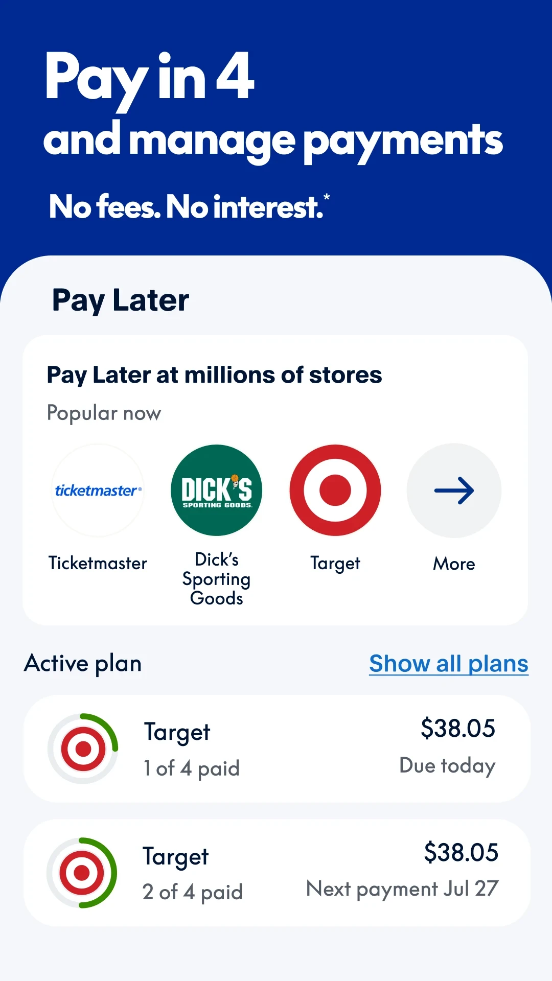 PayPal - Pay, Send, Save app store screenshot 3 — Finance (Android)