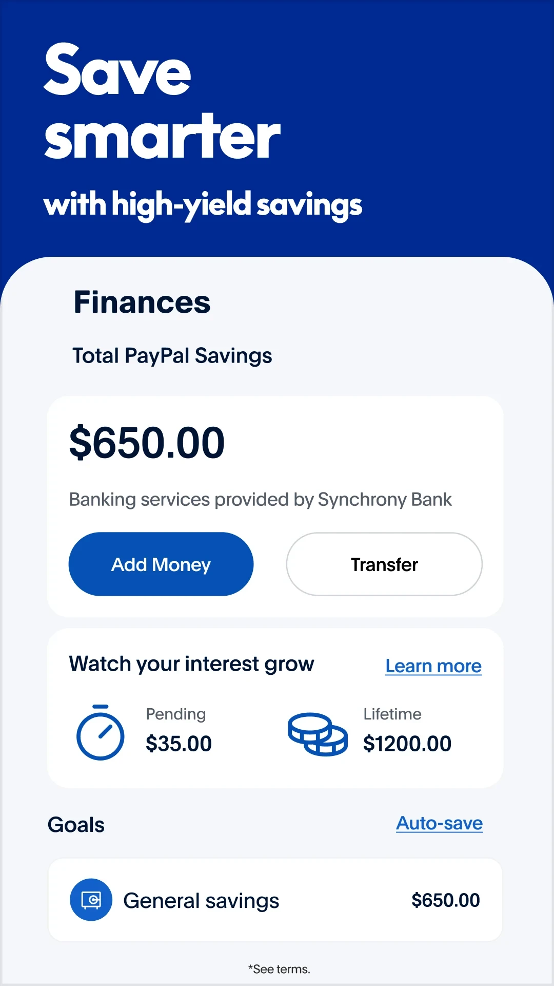 PayPal - Pay, Send, Save app store screenshot 7 — Finance (Android)