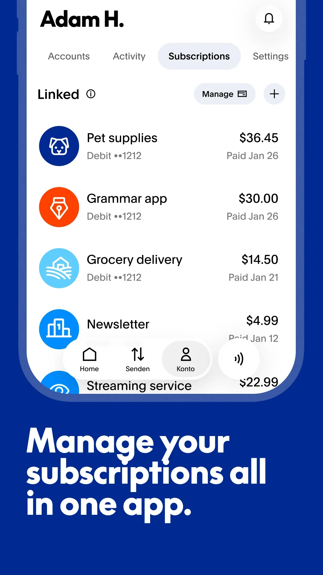 PayPal - Pay, Send, Save app store screenshot 5 — Finance (Android)