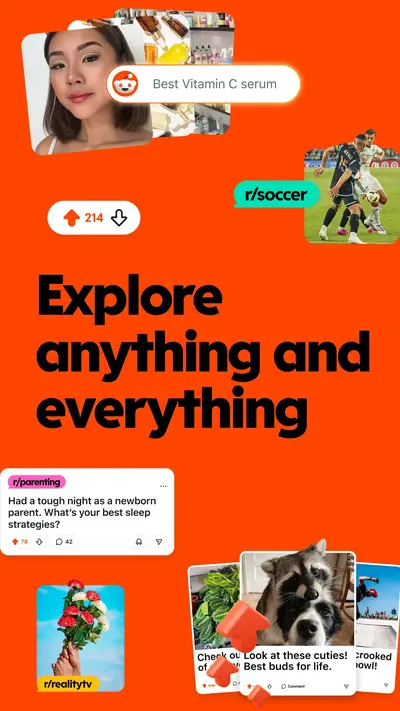 Reddit app store screenshot 1 — Social (Android)