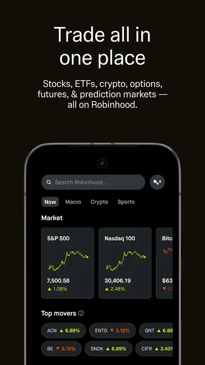 Robinhood: Trading & Investing app store screenshot 1 — Finance (Android)