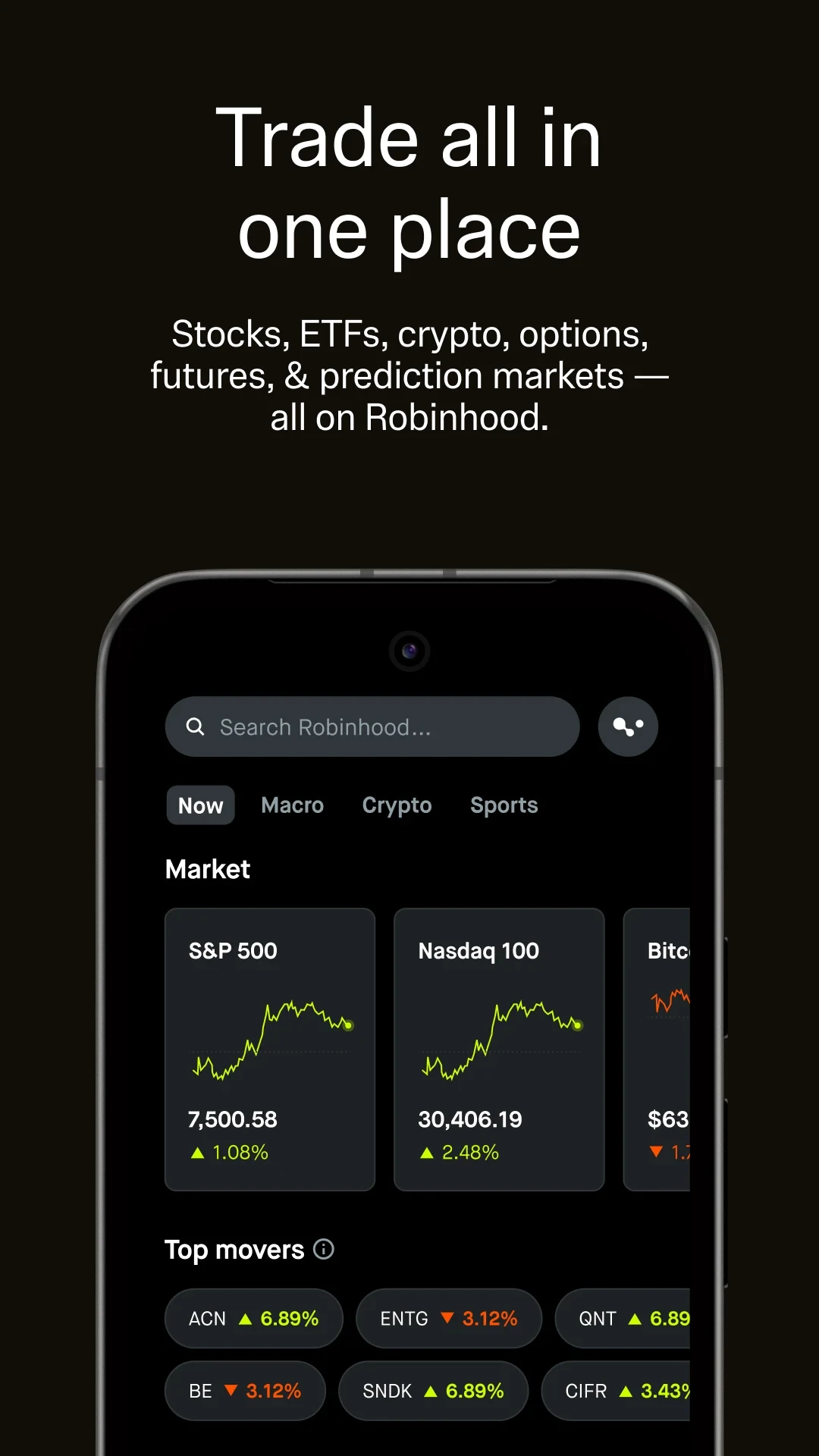 Robinhood: Trading & Investing app store screenshot 1 — Finance (Android)