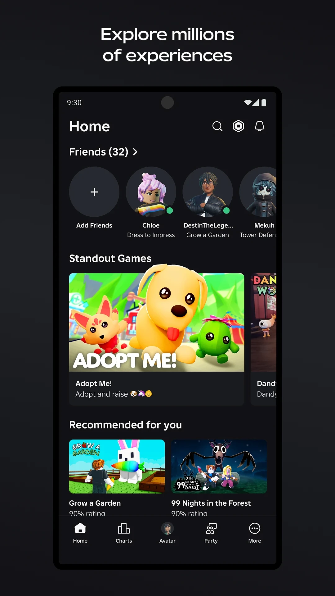Roblox app store screenshot 1 — Game Simulation (Android)