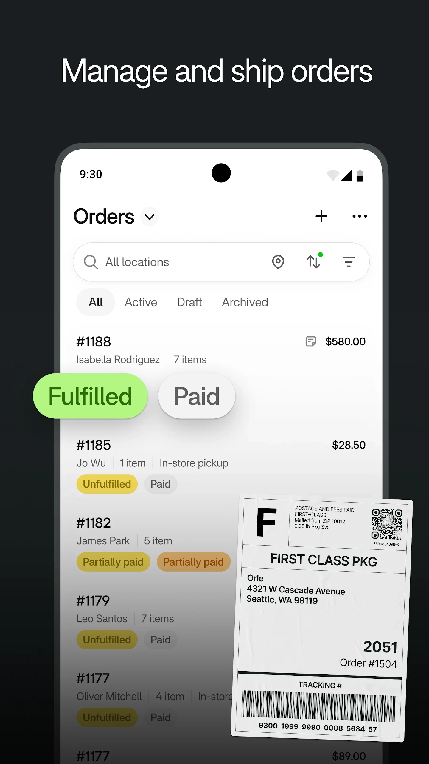 Shopify: Sell. Run a business. app store screenshot 5 — Business (Android)