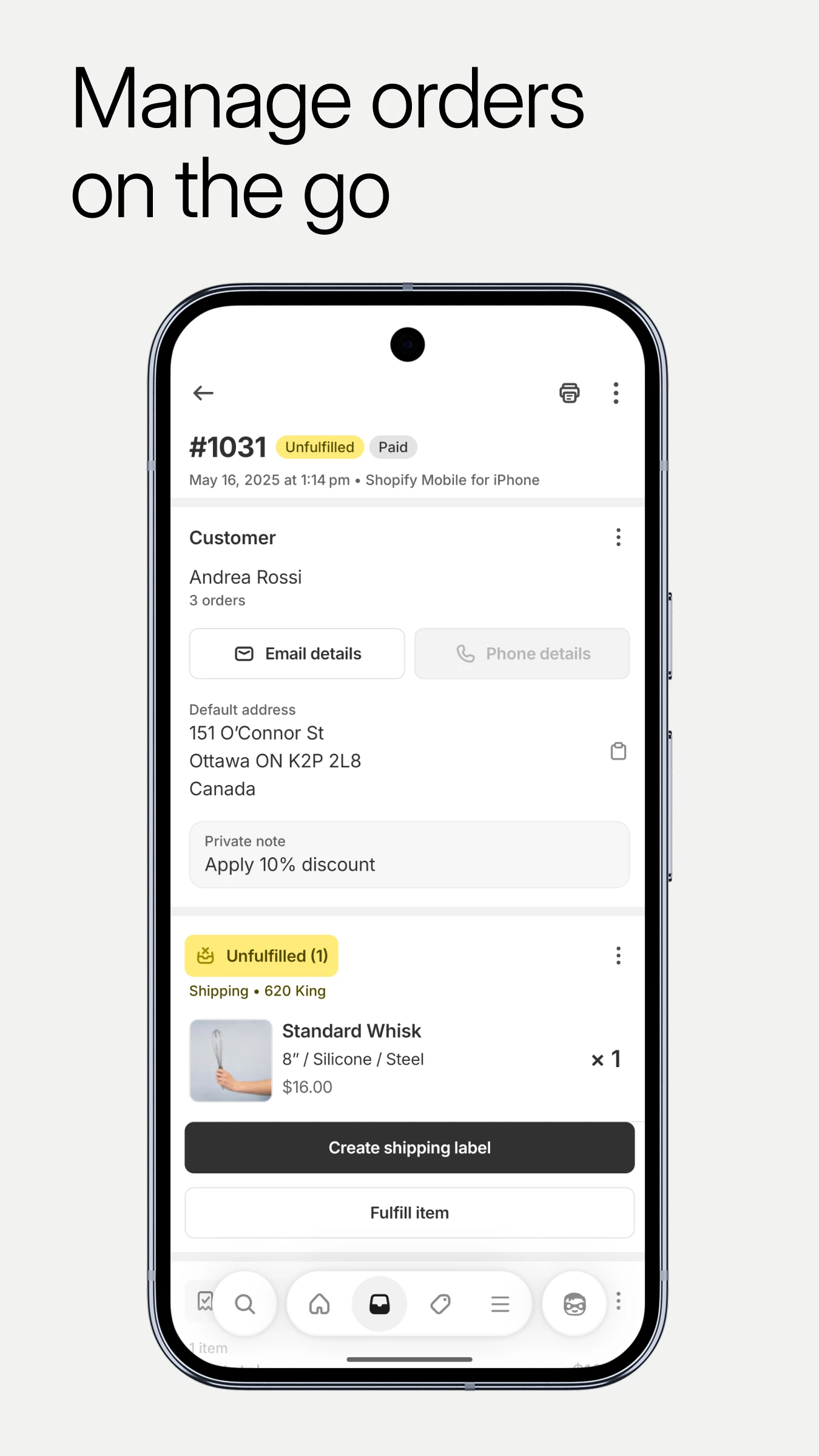 Shopify: Sell online/in person app store screenshot 6 — Business (Android)