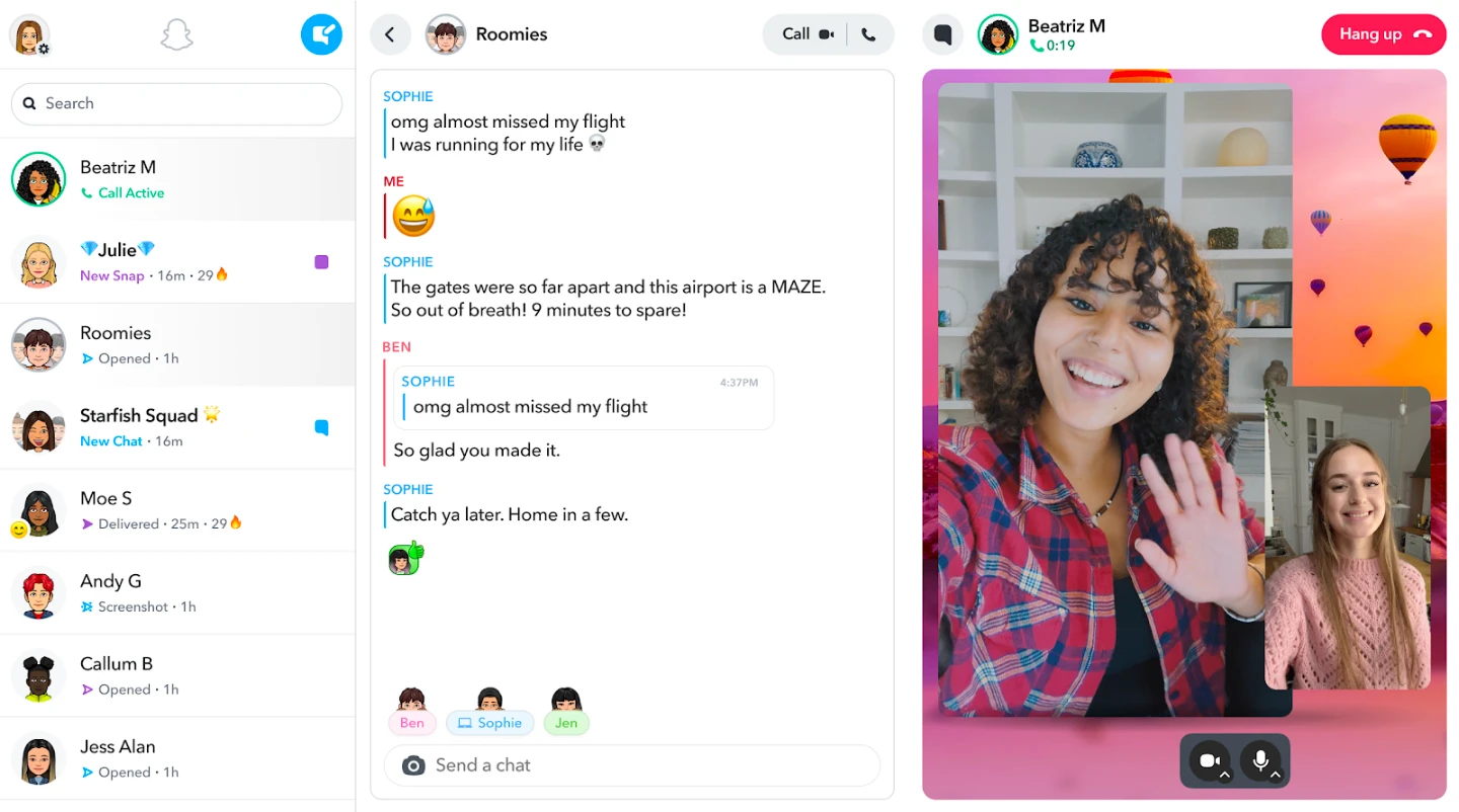 Snapchat app store screenshot 10 — Communication (Android)