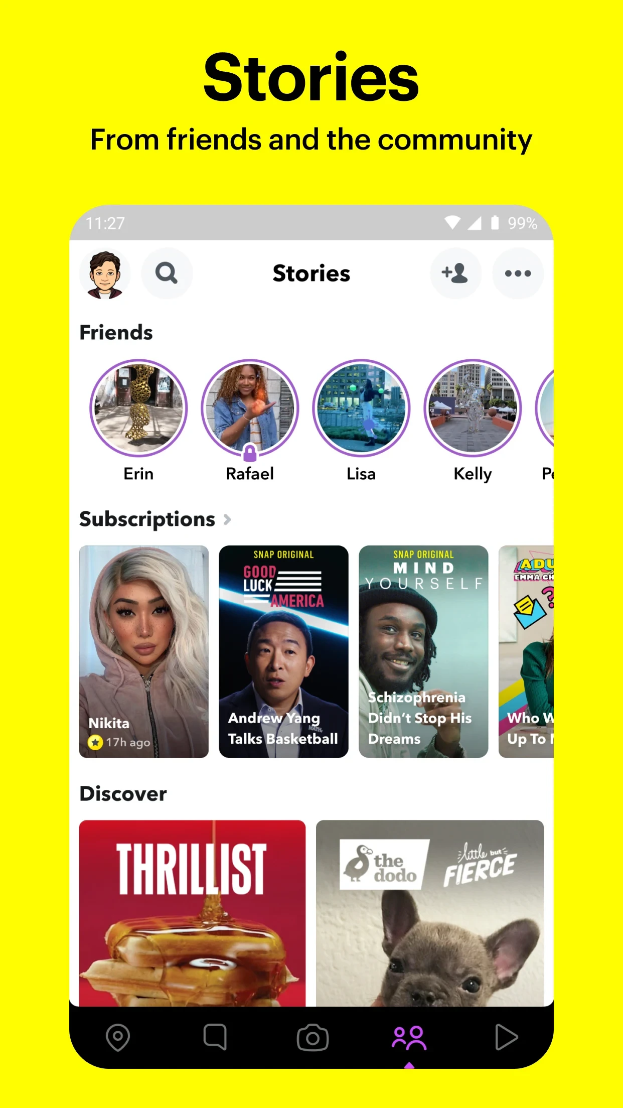 Snapchat app store screenshot 4 — Communication (Android)